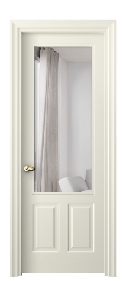 Межкомнатная дверь Эссе 8522 Матовый молочно-белый Двустороннее зеркало, триплекс Цена 546580 ₸ | Volhovec