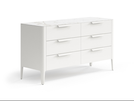 Мебель Комод Piega 6 ящиков. Цвет Матовый тёплый серый. Материал Гладкая эмаль. Коллекция Комод Piega 6 ящиков. Картинка.