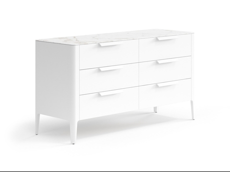 Мебель Комод Piega 6 ящиков. Цвет Матовый светло-серый. Материал Гладкая эмаль. Коллекция Комод Piega 6 ящиков. Картинка.