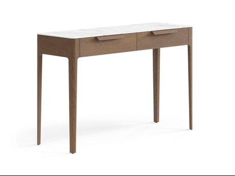 Мебель Консоль Piega 2 ящика. Цвет Дуб туманный матовый. Материал Массив дуба матовый. Коллекция Консоль Piega 2 ящика. Картинка.