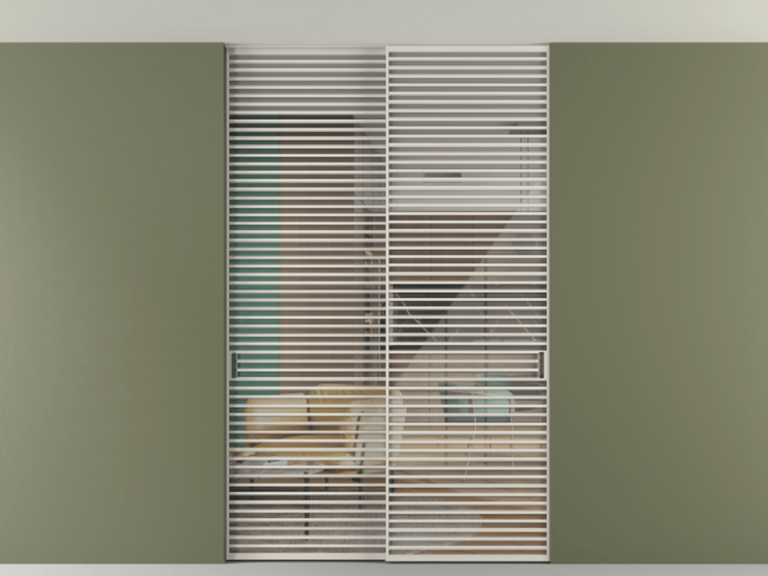 Перегородка Formato внутри проёма скрытое крепление в потолок 2 створки АЛПР 040.07 Алюминий облачно-серый Рефлективное прозрачное стекло "Stopsol", калёное. Цена 3251790 ₸ 1. Полотно 2 шт. (800/2100 мм)
2. Комплект установки раздвижной системы
3. Базовый комплект фурнитуры
4. Ручка RONDO. Фабрика дверей Волховец 8 (800) 551 43 19 Перегородка Formato внутри проёма скрытое крепление в потолок 2 створки АЛПР 040.07 Алюминий облачно-серый Рефлективное прозрачное стекло "Stopsol", калёное Цена 3251790 ₸ | Volhovec