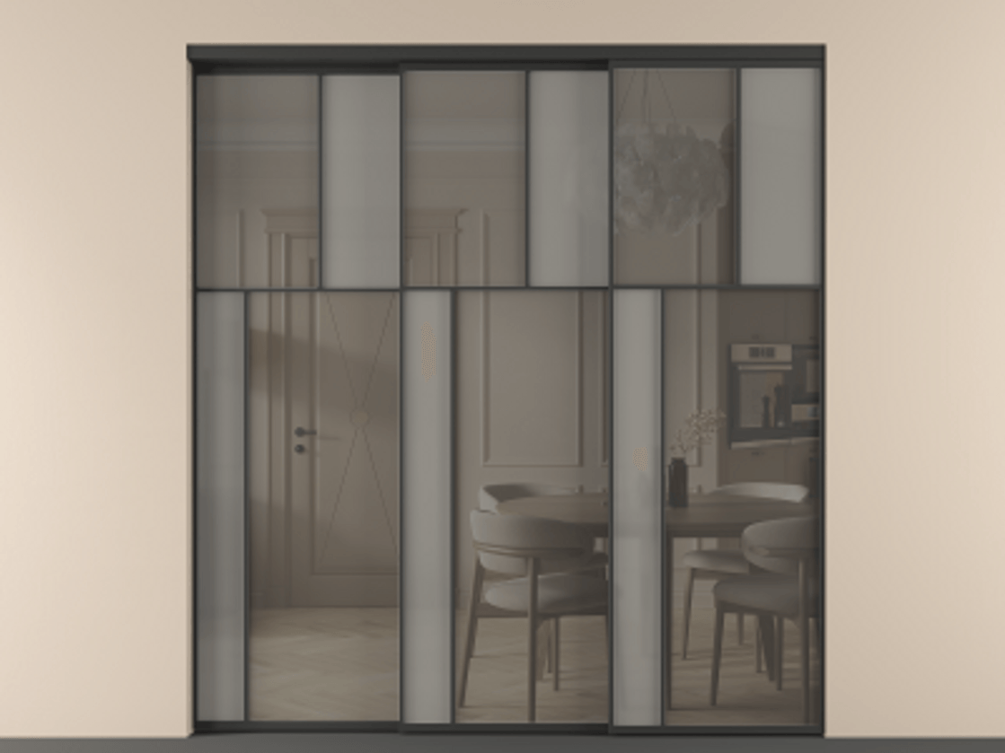 Перегородка Mosaic внутри проема телескопик синхро-3 #VENDORCODE# #FURNISH# #GLASS# Цена #PRICE# #CURRENCY# | Volhovec