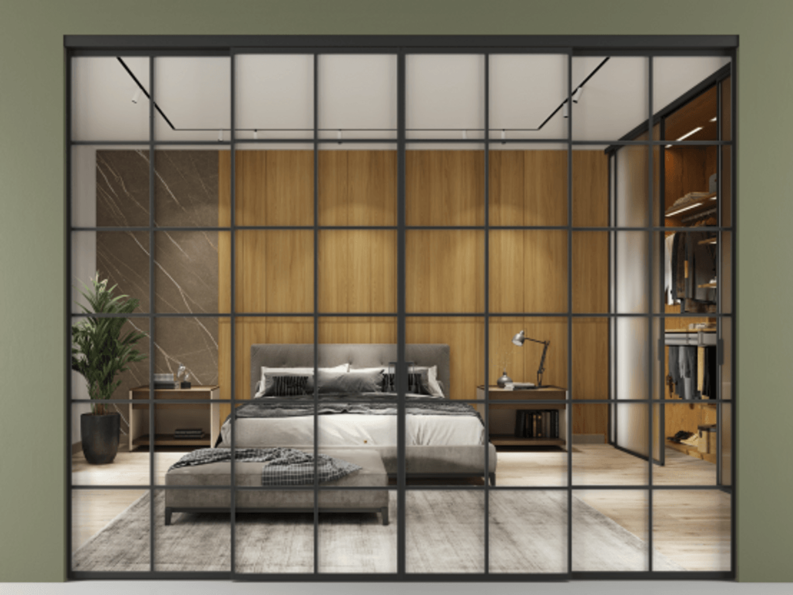 Перегородка Formato внутри проёма четырёхстворчатая #VENDORCODE# #FURNISH# #GLASS# Цена #PRICE# #CURRENCY#  | Volhovec