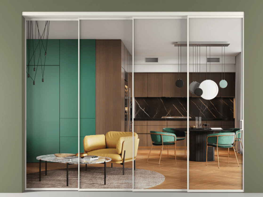 Перегородка Formato внутри проёма телескопик синхро-3 #VENDORCODE# #FURNISH# #GLASS# Цена #PRICE# #CURRENCY# | Volhovec