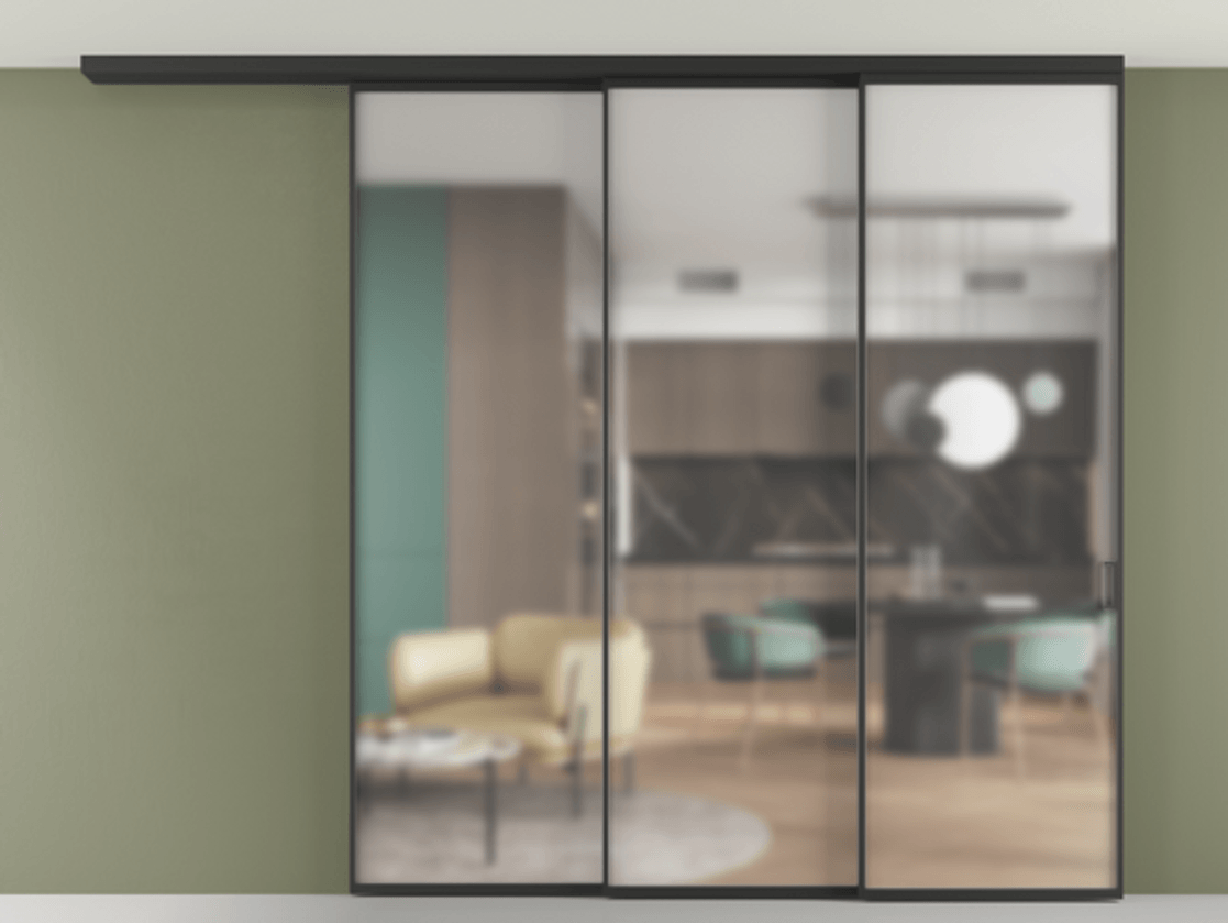 Перегородка Formato вдоль стены на потолок телескопик синхро 3 #VENDORCODE# #FURNISH# #GLASS# Цена #PRICE#  | Volhovec