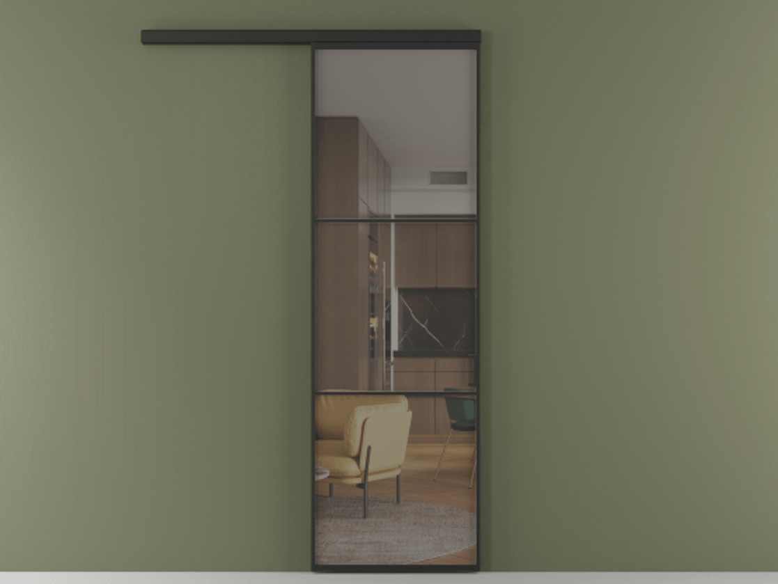 Перегородка Formato вдоль стены одностворчатая #VENDORCODE# #FURNISH# #GLASS# Цена #PRICE# #CURRENCY#  | Volhovec