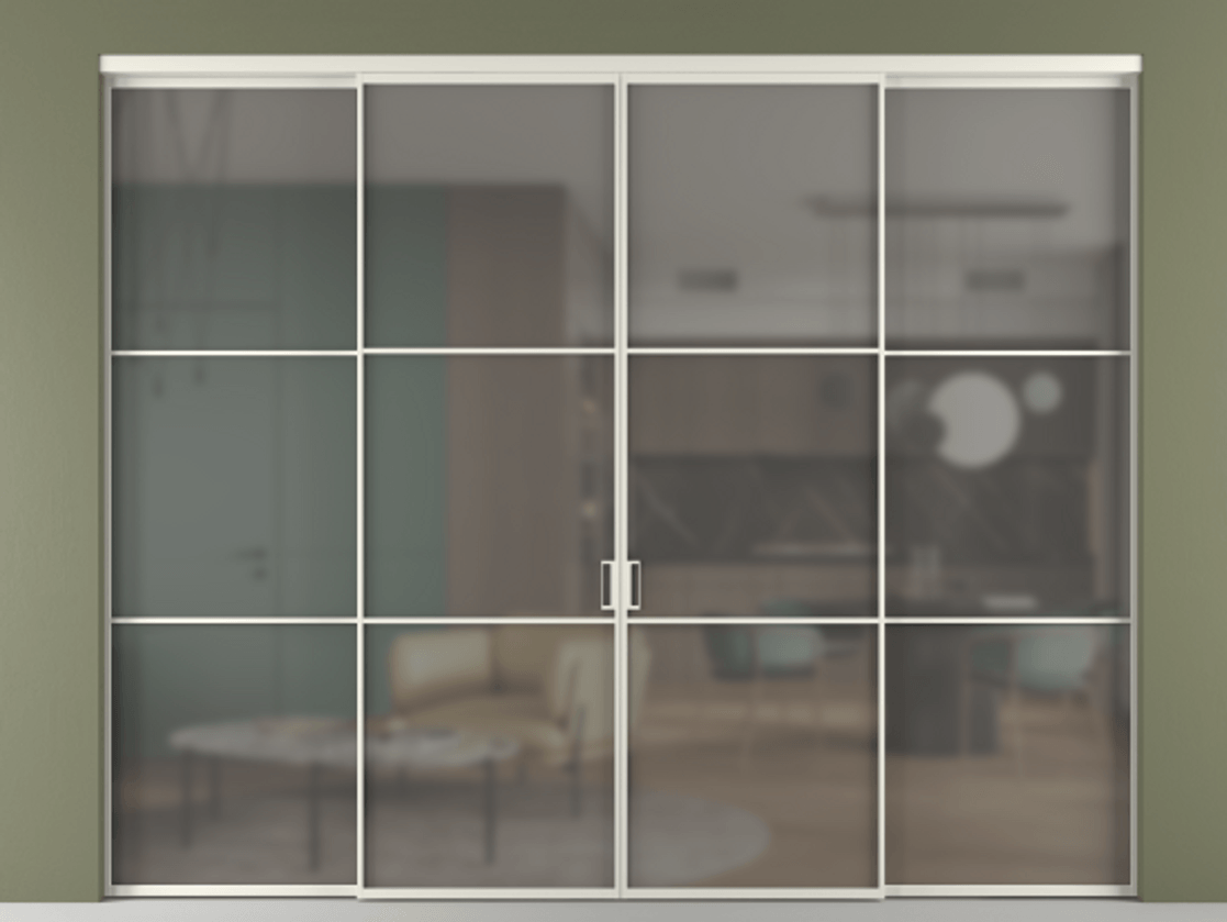 Перегородка Formato внутри проёма четырёхстворчатая #VENDORCODE# #FURNISH# #GLASS# Цена #PRICE#  | Volhovec