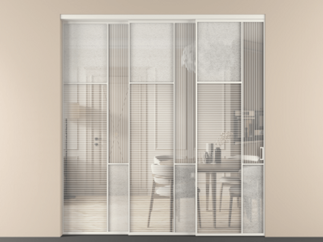 Перегородка Mosaic внутри проема телескопик синхро-3 #VENDORCODE# #FURNISH# #GLASS# Цена #PRICE# #CURRENCY# | Volhovec