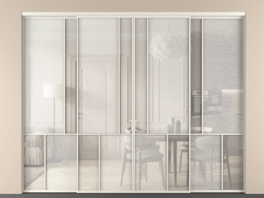 Перегородка Mosaic внутри проема четырёхстворчатая #VENDORCODE# #FURNISH# #GLASS# Цена #PRICE# #CURRENCY# | Volhovec