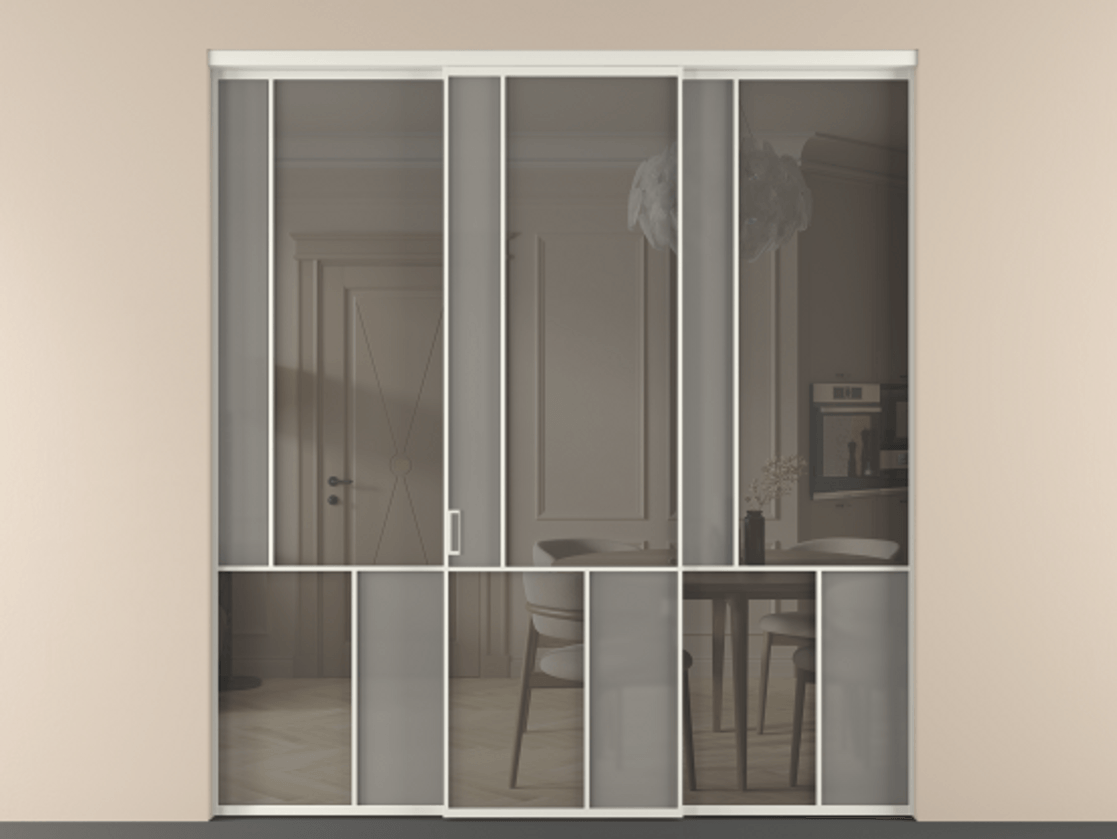 Перегородка Mosaic внутри проема трёхстворчатая #VENDORCODE# #FURNISH# #GLASS# Цена #PRICE#  | Volhovec