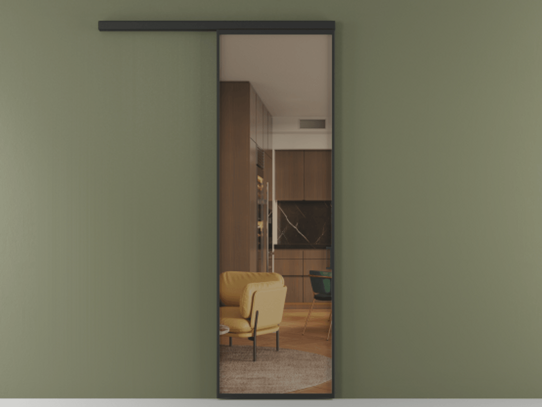 Перегородка Formato вдоль стены одностворчатая #VENDORCODE# #FURNISH# #GLASS# Цена #PRICE# #CURRENCY#  | Volhovec