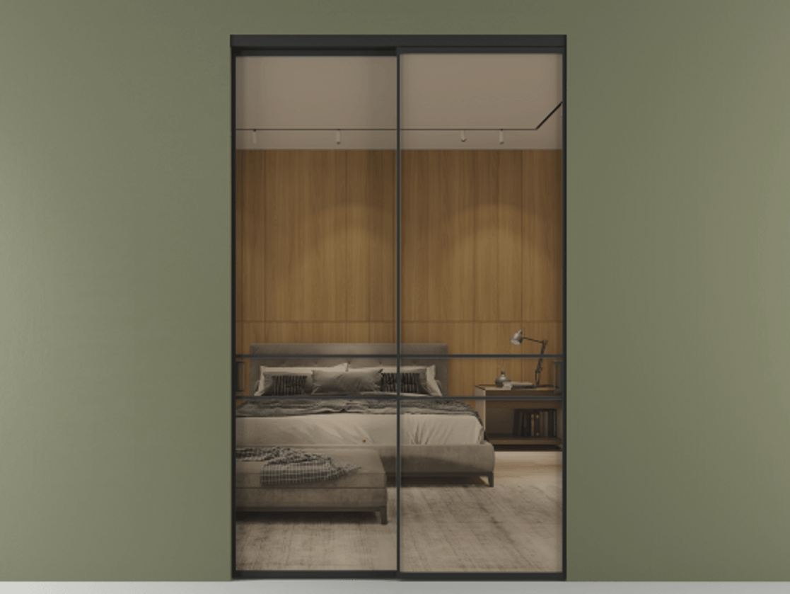 Перегородка Formato внутри проёма двустворчатая #VENDORCODE# #FURNISH# #GLASS# Цена #PRICE#  | Volhovec