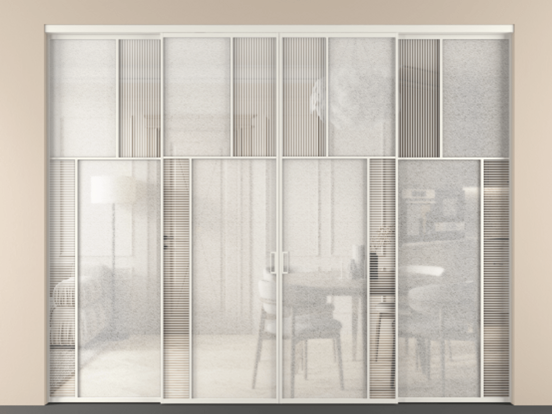 Перегородка Mosaic внутри проема четырёхстворчатая #VENDORCODE# #FURNISH# #GLASS# Цена #PRICE# #CURRENCY# | Volhovec