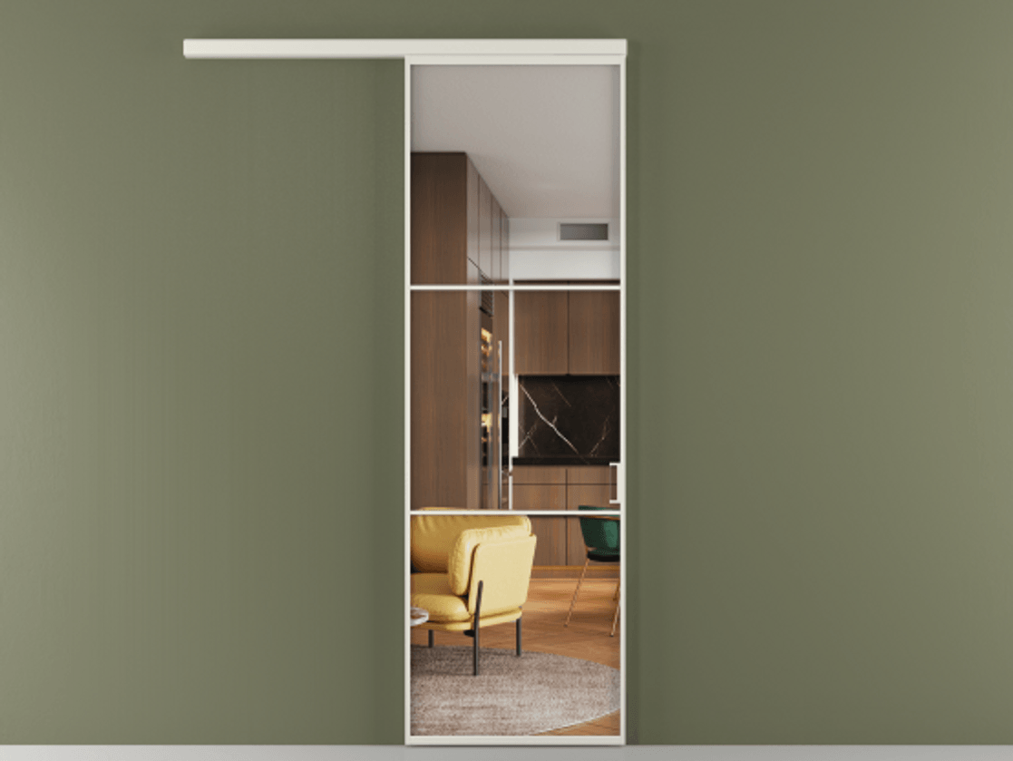 Перегородка Formato вдоль стены одностворчатая #VENDORCODE# #FURNISH# #GLASS# Цена #PRICE#  | Volhovec