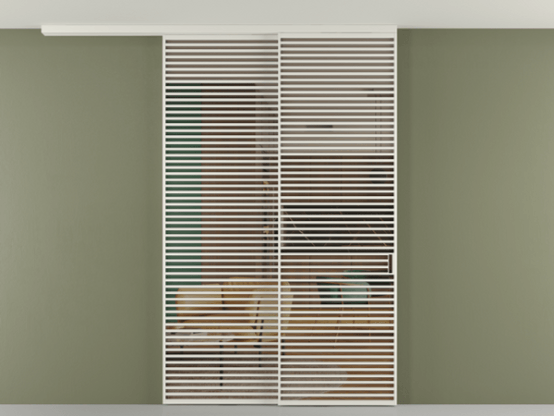 Перегородка Formato вдоль стены на потолок телескопик синхро 2 #VENDORCODE# #FURNISH# #GLASS# Цена #PRICE#  | Volhovec