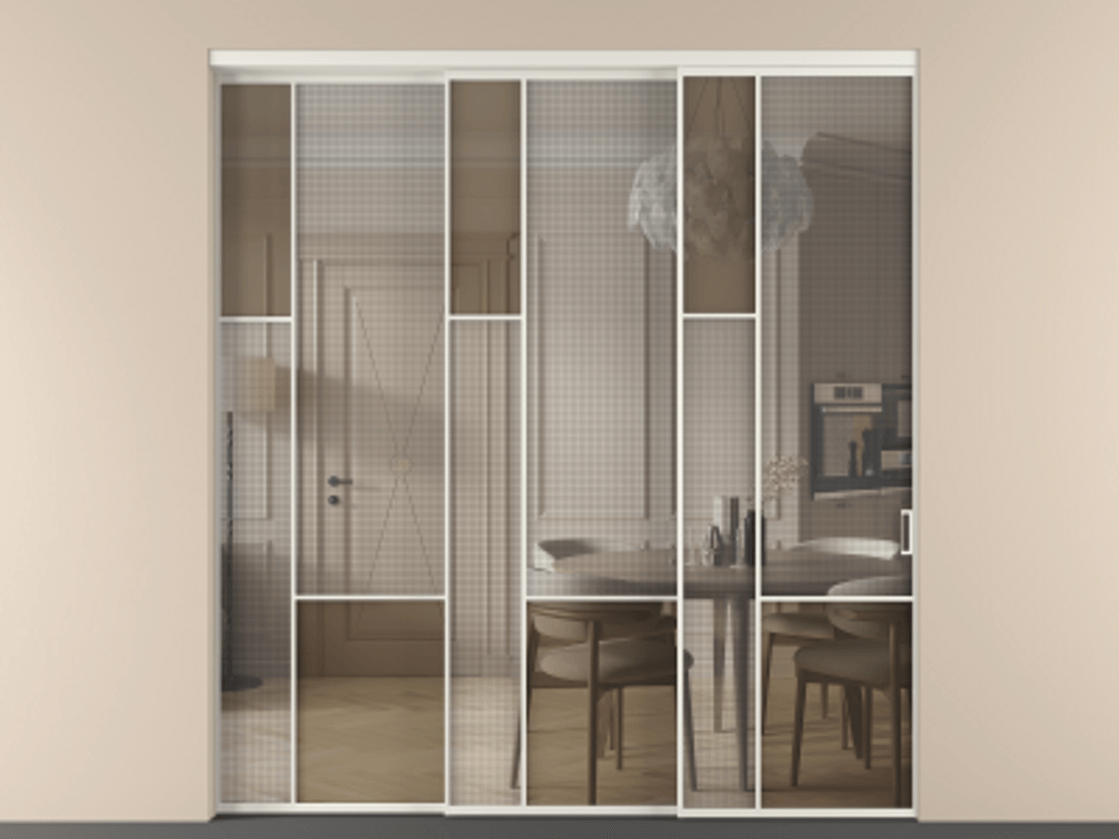 Перегородка Mosaic внутри проема телескопик синхро-3 #VENDORCODE# #FURNISH# #GLASS# Цена #PRICE# #CURRENCY# | Volhovec