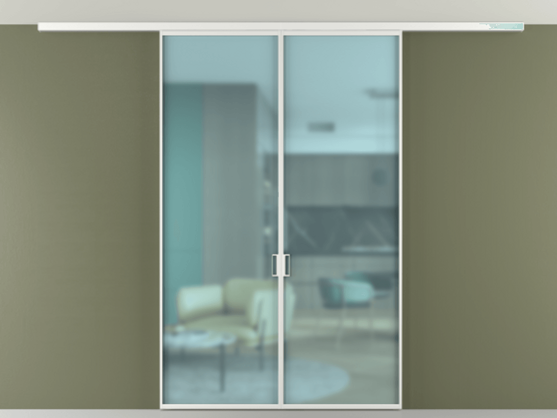 Перегородка Formato вдоль стены на потолок двустворчатая #VENDORCODE# #FURNISH# #GLASS# Цена #PRICE# #CURRENCY# | Volhovec
