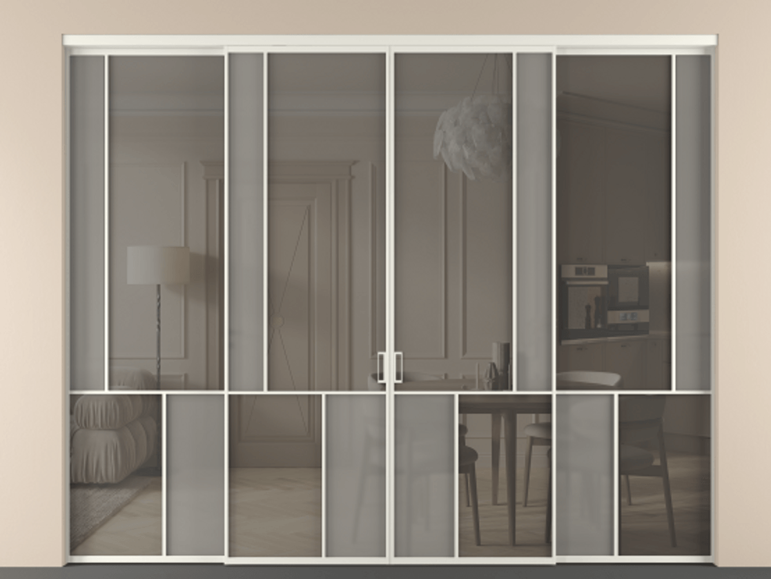 Перегородка Mosaic внутри проема четырёхстворчатая #VENDORCODE# #FURNISH# #GLASS# Цена #PRICE# #CURRENCY# | Volhovec
