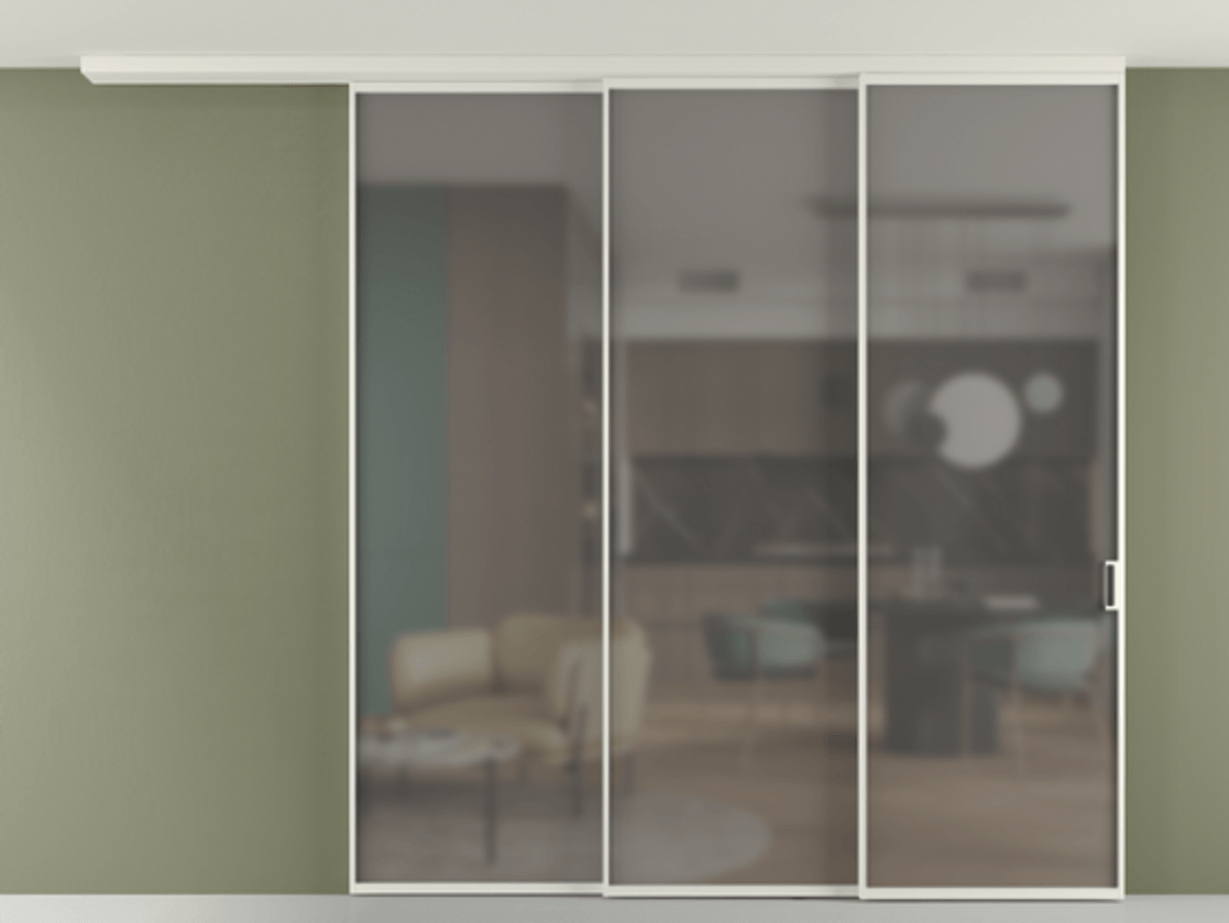 Перегородка Formato вдоль стены на потолок телескопик синхро 3 #VENDORCODE# #FURNISH# #GLASS# Цена #PRICE#  | Volhovec