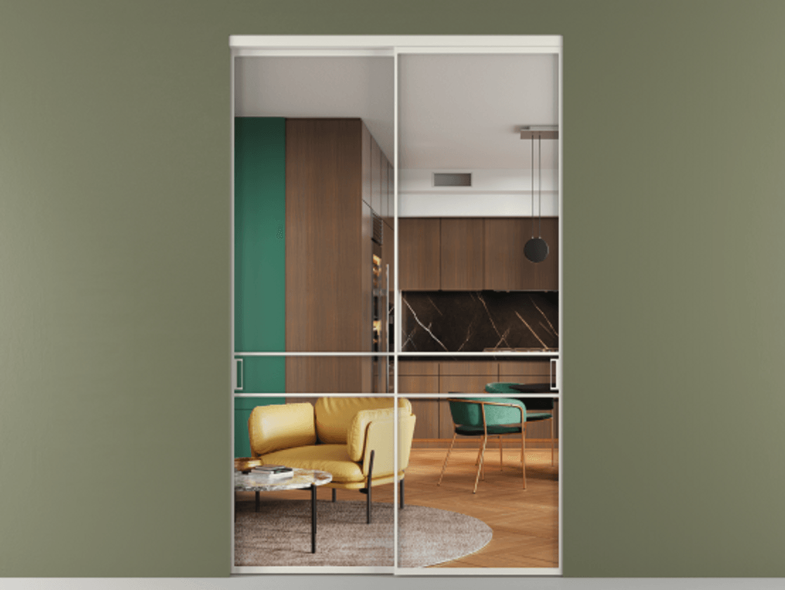 Перегородка Formato внутри проёма двустворчатая #VENDORCODE# #FURNISH# #GLASS# Цена #PRICE#  | Volhovec