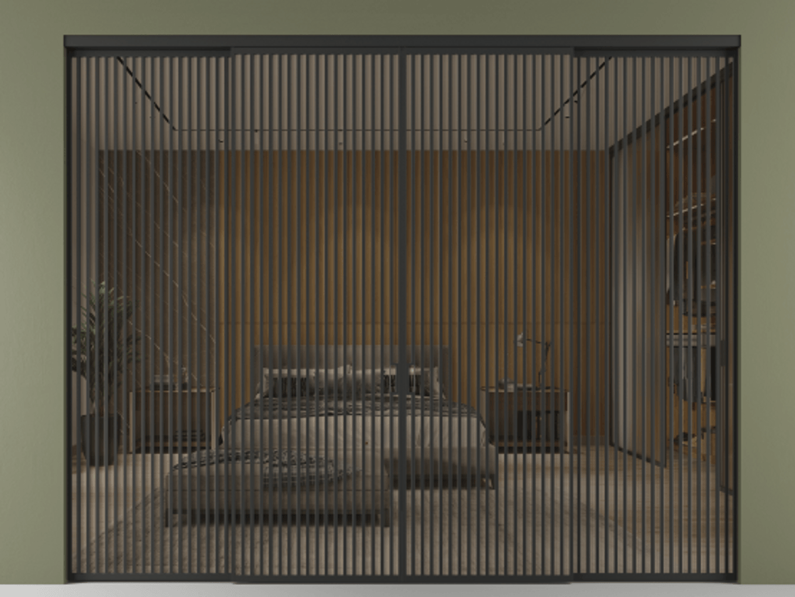 Перегородка Formato внутри проёма четырёхстворчатая #VENDORCODE# #FURNISH# #GLASS# Цена #PRICE#  | Volhovec