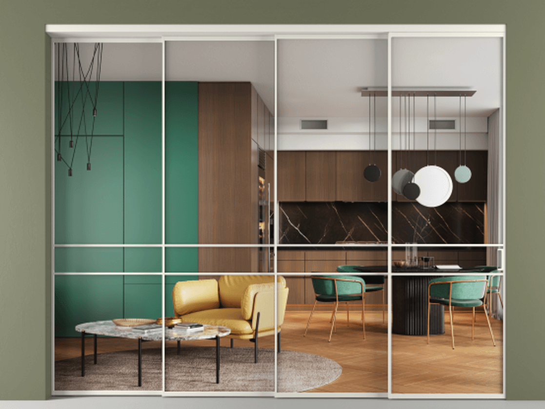 Перегородка Formato внутри проёма телескопик синхро-3 #VENDORCODE# #FURNISH# #GLASS# Цена #PRICE#  | Volhovec