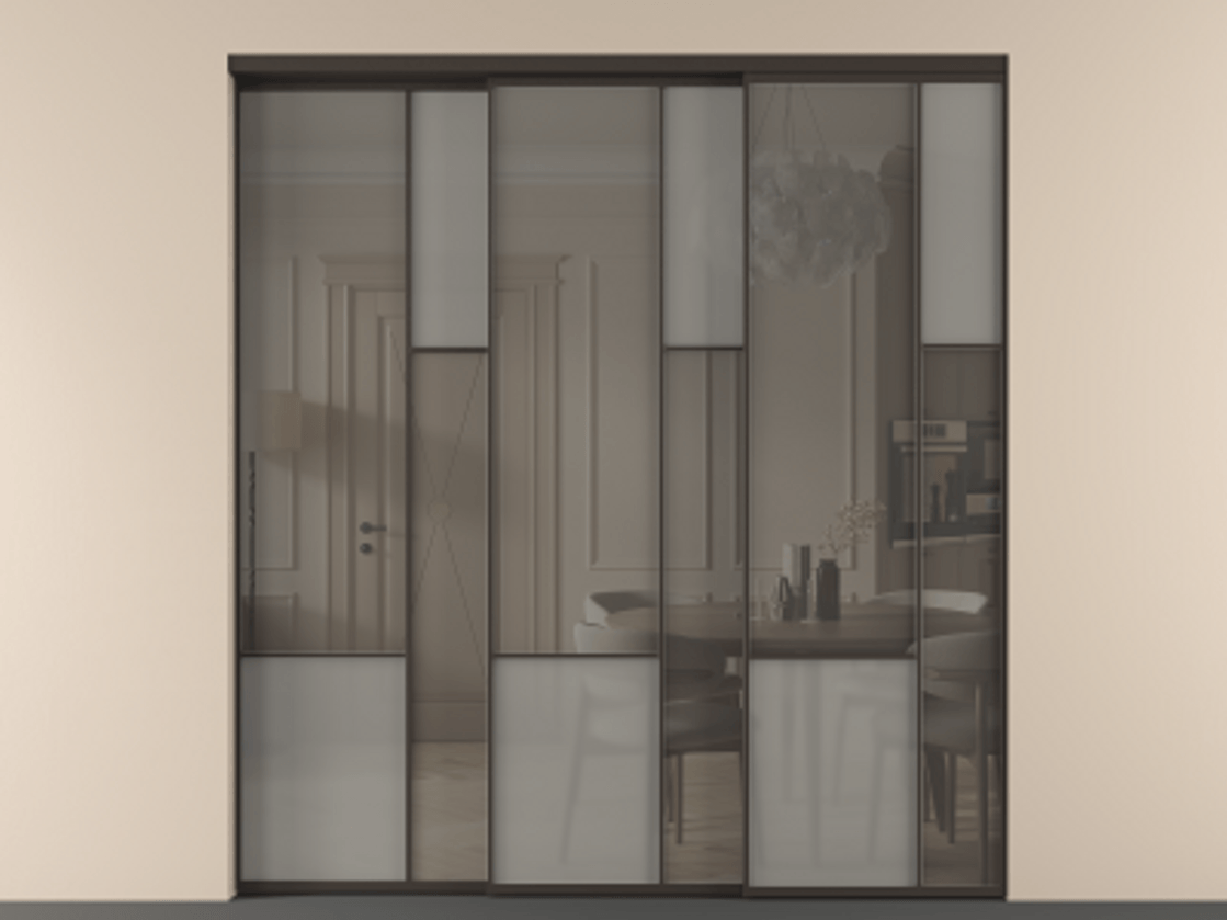 Перегородка Mosaic внутри проёма телескопик синхро 2 АЛПР 041.12 Алюминий антрацит Сатинированное серое стекло, триплекс, 6 мм + Прозрачное серое стекло, триплекс. Цена 2729310 ₸ . Фабрика дверей Волховец 8 (800) 551 43 19 Перегородка Mosaic внутри проёма телескопик синхро 2 АЛПР 041.12 Алюминий антрацит Сатинированное серое стекло, триплекс, 6 мм + Прозрачное серое стекло, триплекс Цена 2729310 ₸ | Volhovec