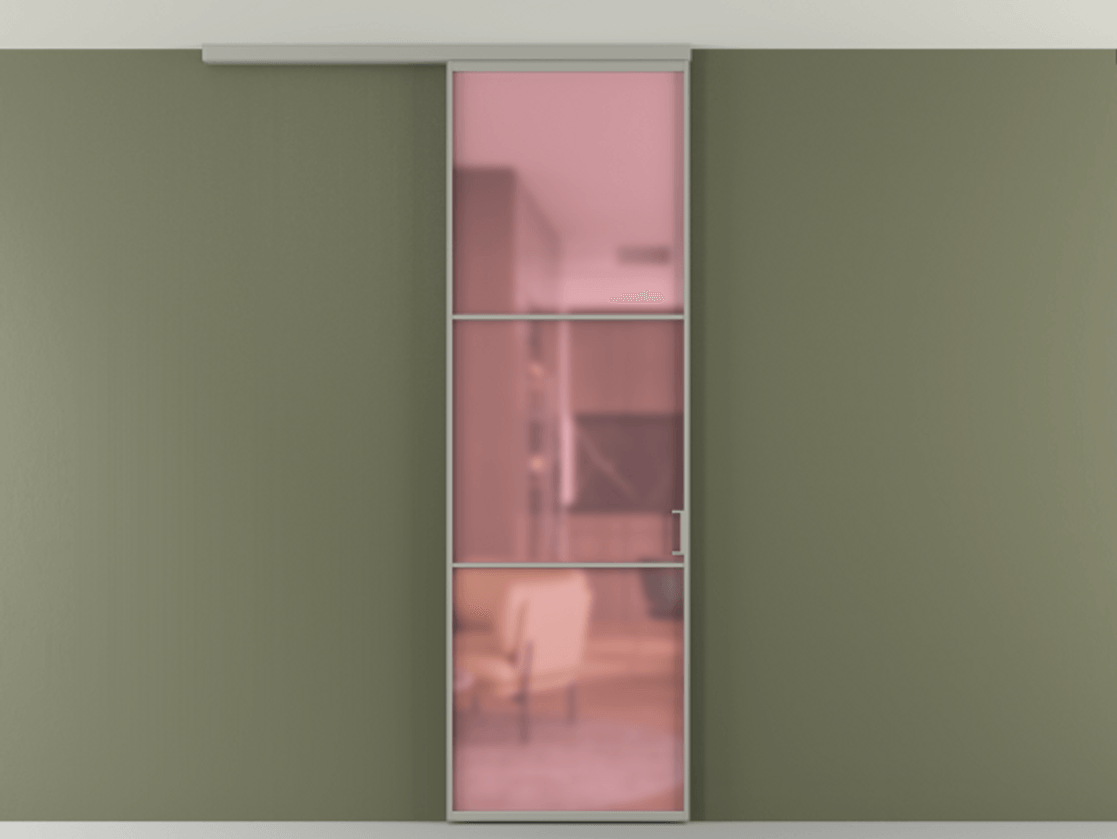 Перегородка Formato вдоль стены на потолок одностворчатая #VENDORCODE# #FURNISH# #GLASS# Цена #PRICE# #CURRENCY# | Volhovec