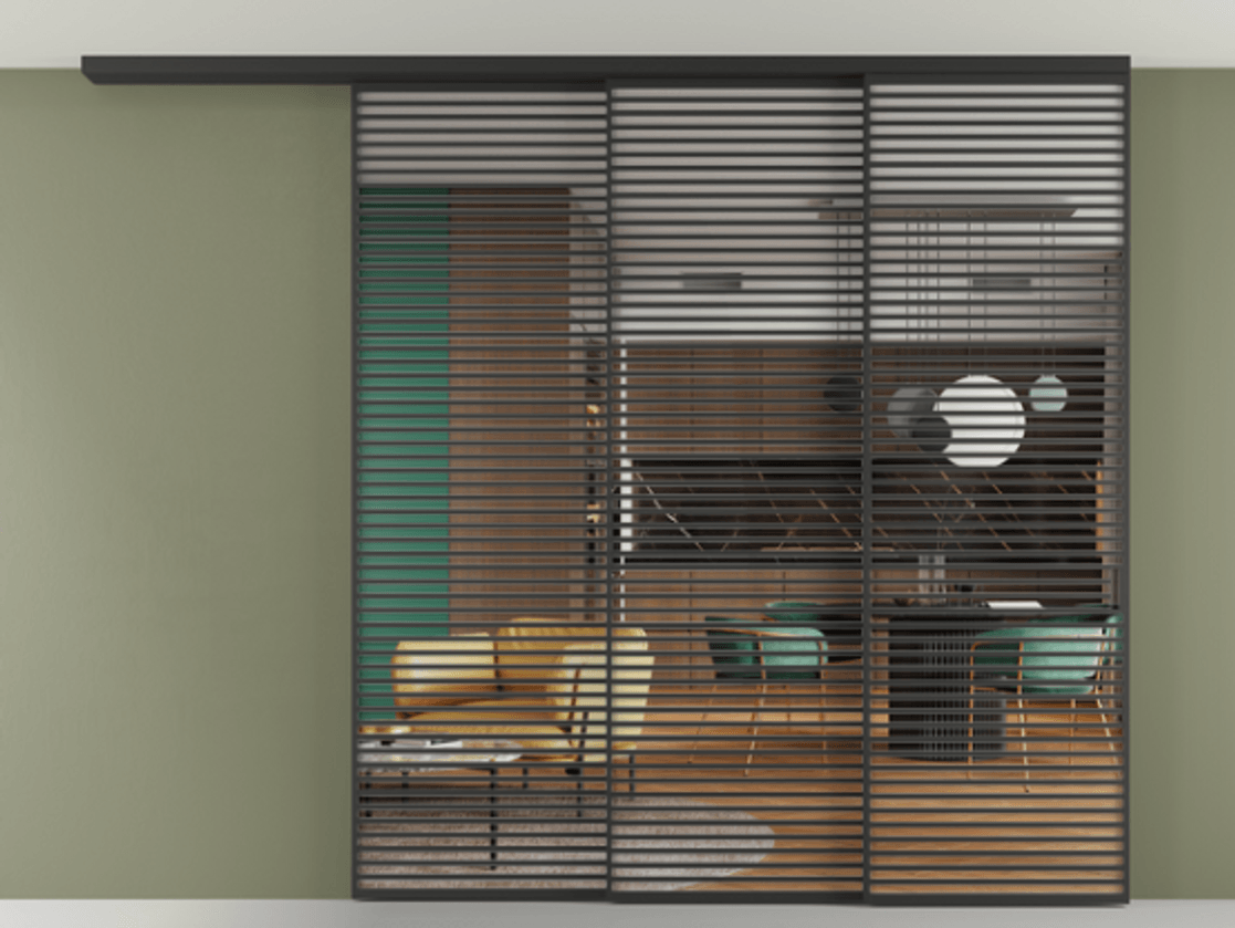 Перегородка Formato вдоль стены на потолок телескопик синхро 3 #VENDORCODE# #FURNISH# #GLASS# Цена #PRICE# #CURRENCY# | Volhovec