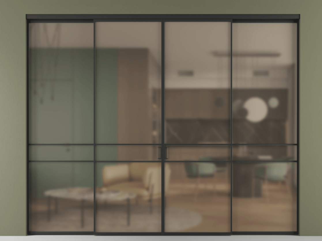 Перегородка Formato внутри проёма четырёхстворчатая #VENDORCODE# #FURNISH# #GLASS# Цена #PRICE# #CURRENCY#  | Volhovec