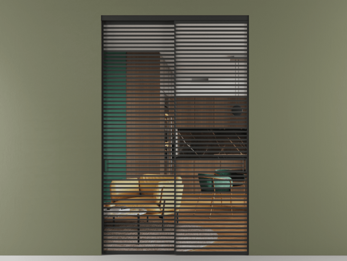Перегородка Formato внутри проёма двустворчатая #VENDORCODE# #FURNISH# #GLASS# Цена #PRICE#  | Volhovec