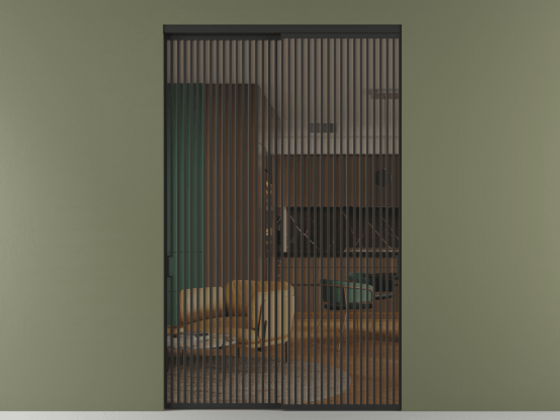 Перегородка Formato внутри проёма двустворчатая #VENDORCODE# #FURNISH# #GLASS# Цена #PRICE#  | Volhovec