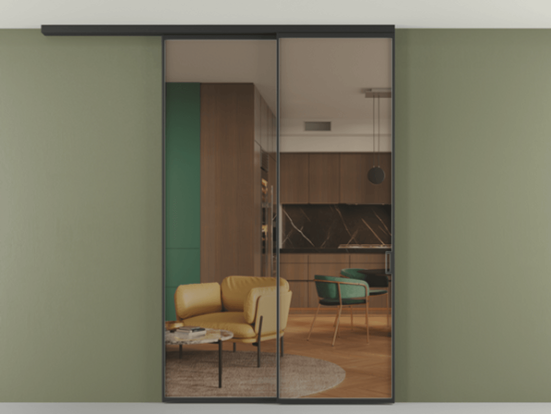 Перегородка Formato вдоль стены на потолок телескопик синхро 2 #VENDORCODE# #FURNISH# #GLASS# Цена #PRICE# #CURRENCY# | Volhovec
