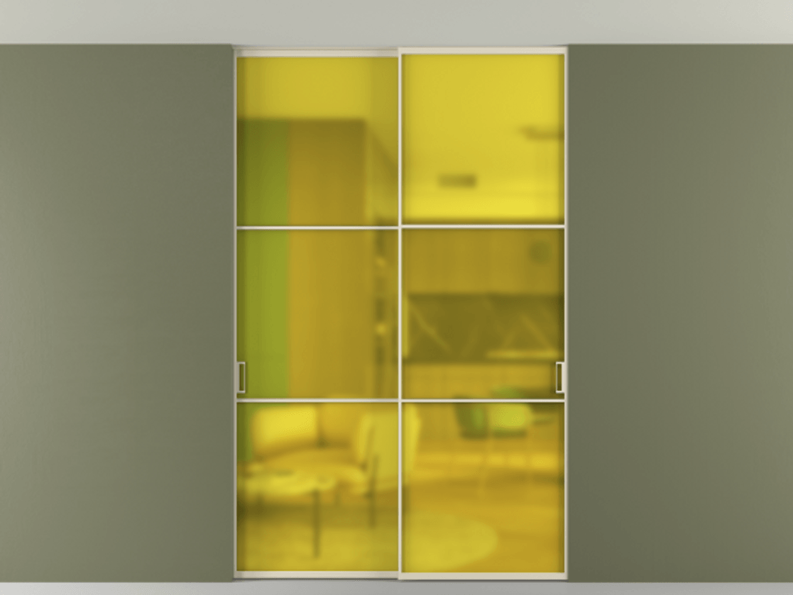 Перегородка Formato внутри проёма скрытое крепление в потолок 2 створки АЛПР 040.03 Алюминий бежево-серый Сатинированное жёлтое стекло, триплекс. Цена 1600400 ₸ 1. Полотно 2 шт. (800/2100 мм)
2. Комплект установки раздвижной системы
3. Базовый комплект фурнитуры
4. Ручка RONDO. Фабрика дверей Волховец 8 (800) 551 43 19 Перегородка Formato внутри проёма скрытое крепление в потолок 2 створки АЛПР 040.03 Алюминий бежево-серый Сатинированное жёлтое стекло, триплекс Цена 1600400 ₸ | Volhovec