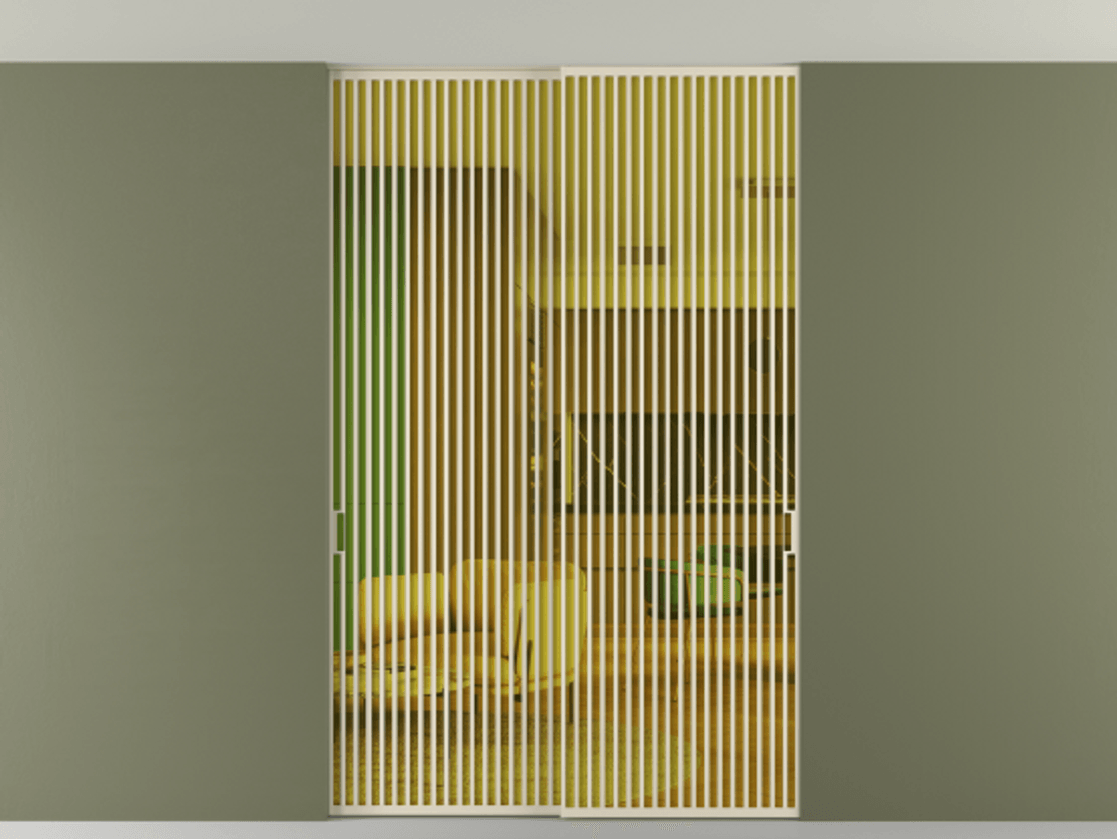 Перегородка Formato внутри проёма скрытое крепление в потолок 2 створки АЛПР 040.06 Алюминий бежево-серый Прозрачное жёлтое стекло, триплекс. Цена 2676700 ₸ 1. Полотно 2 шт. (800/2100 мм)
2. Комплект установки раздвижной системы
3. Базовый комплект фурнитуры
4. Ручка RONDO. Фабрика дверей Волховец 8 (800) 551 43 19 Перегородка Formato внутри проёма скрытое крепление в потолок 2 створки АЛПР 040.06 Алюминий бежево-серый Прозрачное жёлтое стекло, триплекс Цена 2676700 ₸ | Volhovec