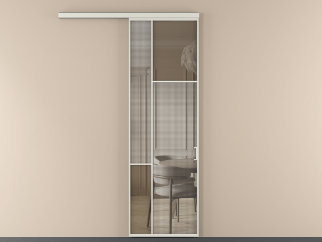 Перегородка Mosaic вдоль стены одностворчатая #VENDORCODE# #FURNISH# #GLASS# Цена #PRICE# #CURRENCY# | Volhovec