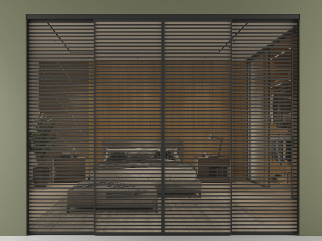 Перегородка Formato внутри проёма четырёхстворчатая #VENDORCODE# #FURNISH# #GLASS# Цена #PRICE# #CURRENCY#  | Volhovec