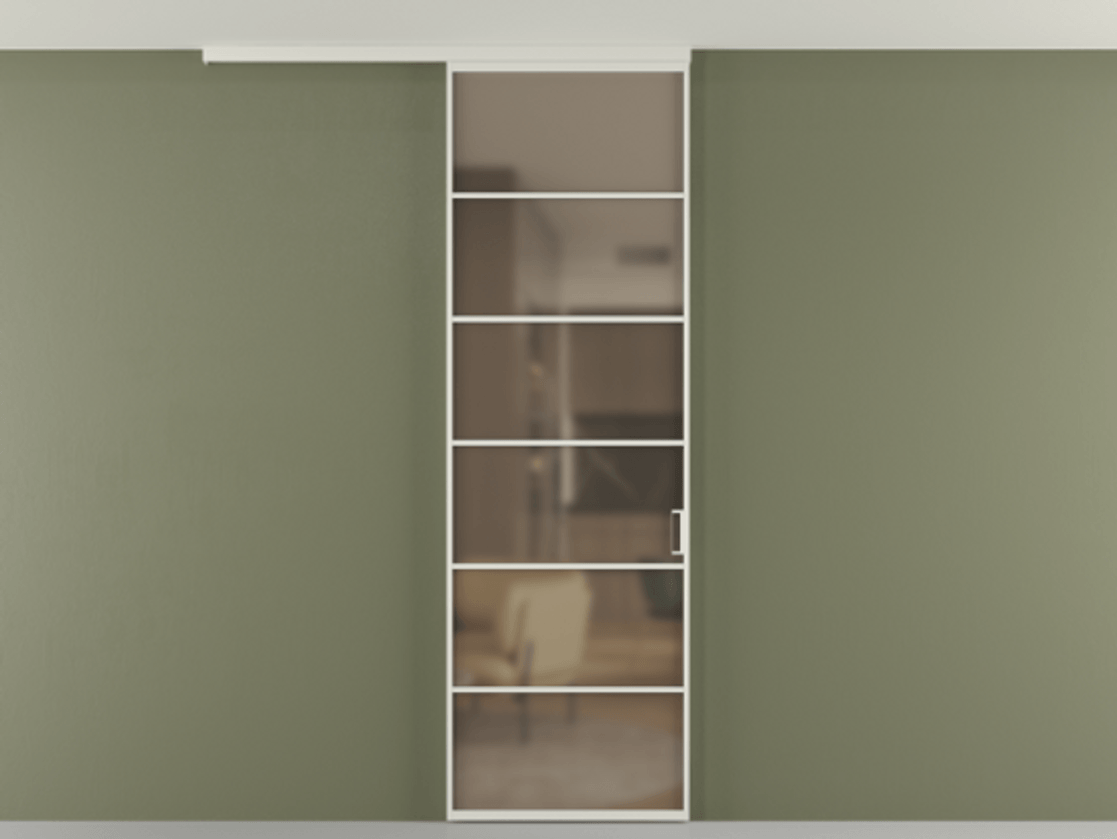 Перегородка Formato вдоль стены на потолок одностворчатая #VENDORCODE# #FURNISH# #GLASS# Цена #PRICE#  | Volhovec