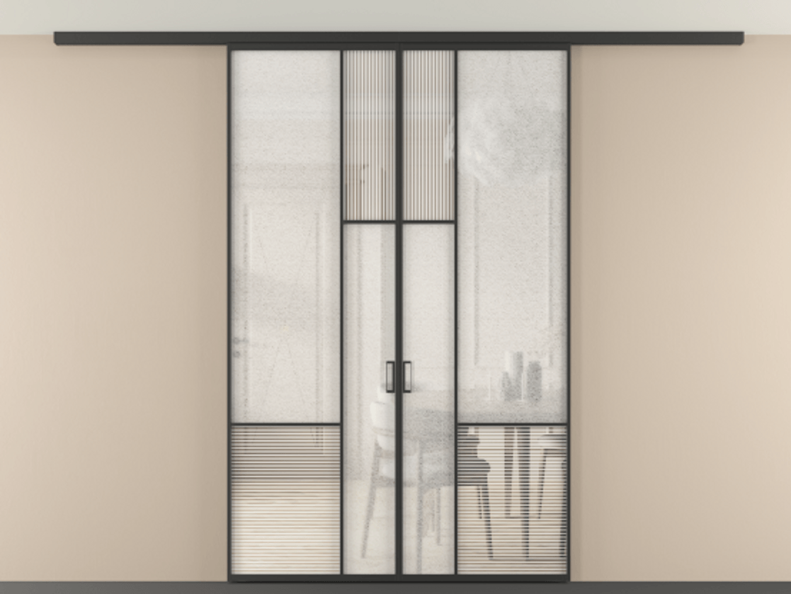 Перегородка Mosaic вдоль стены на потолок двустворчатая АЛПР 041.13 Алюминий Черный Рифлёное стекло "Дюна", триплекс, 6 мм + Фактурное стекло "Лёд", триплекс, 6 мм. Скрытый короб ЧЕР Цена 1584461 ₸ . Фабрика дверей Волховец 8 (800) 551 43 19 Перегородка Mosaic вдоль стены на потолок двустворчатая АЛПР 041.13 Алюминий Черный Рифлёное стекло "Дюна", триплекс, 6 мм + Фактурное стекло "Лёд", триплекс, 6 мм Цена 1584461 ₸ | Volhovec