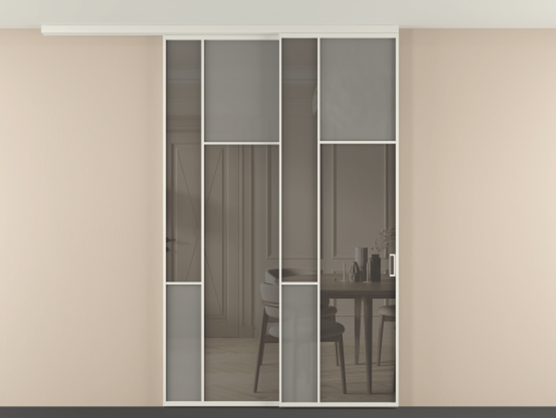 Перегородка Mosaic вдоль стены телескопик синхро-2 #VENDORCODE# #FURNISH# #GLASS# Цена #PRICE# #CURRENCY# | Volhovec