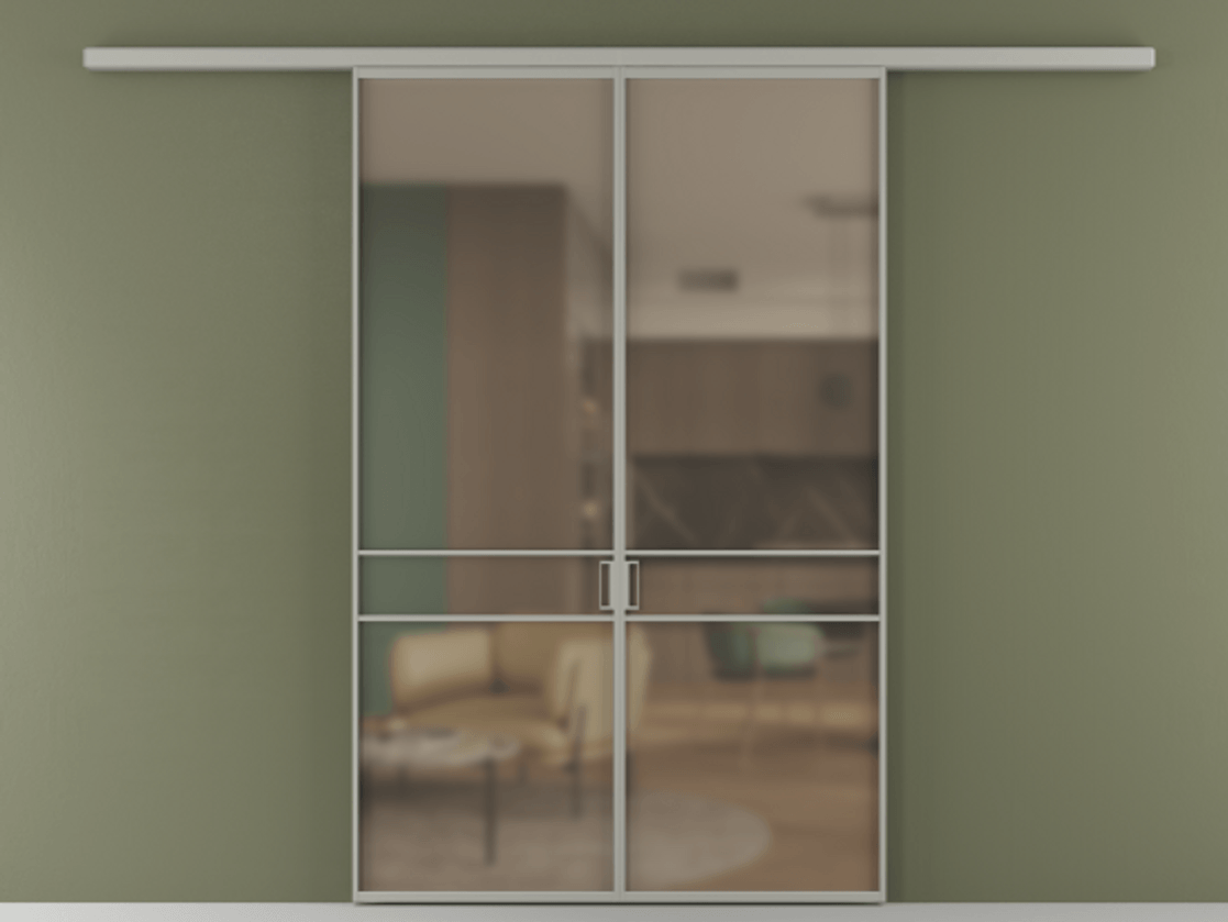 Перегородка Formato вдоль стены двустворчатая АЛПР 040.02 Алюминий нейтральный серый Сатинированное бронзовое стекло, триплекс. Цена 1266470 ₸ 1. Полотно 2 шт. (800/2100 мм)
2. Комплект установки раздвижной системы
3. Базовый комплект фурнитуры
4.Ручка RONDO
. Фабрика дверей Волховец 8 (800) 551 43 19 Перегородка Formato вдоль стены двустворчатая АЛПР 040.02 Алюминий нейтральный серый Сатинированное бронзовое стекло, триплекс Цена 1266470 ₸ | Volhovec