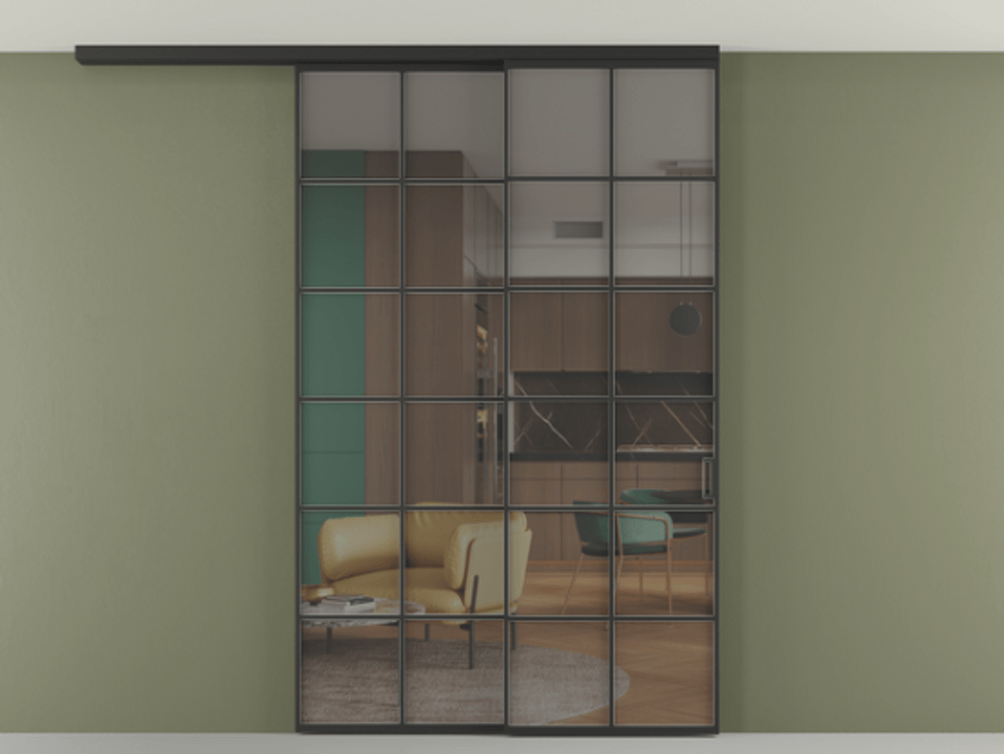 Перегородка Formato вдоль стены на потолок телескопик синхро 2 #VENDORCODE# #FURNISH# #GLASS# Цена #PRICE#  | Volhovec