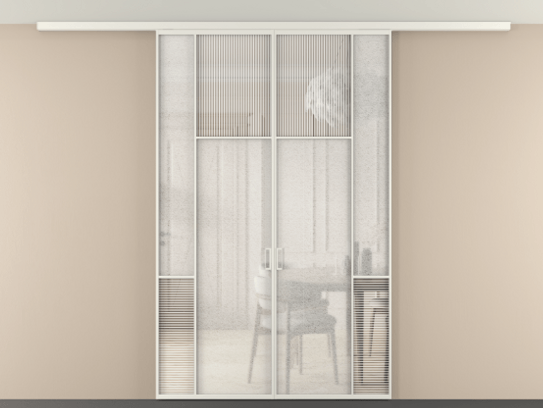 Перегородка Mosaic вдоль стены на потолок двустворчатая #VENDORCODE# #FURNISH# #GLASS# Цена #PRICE# #CURRENCY# | Volhovec