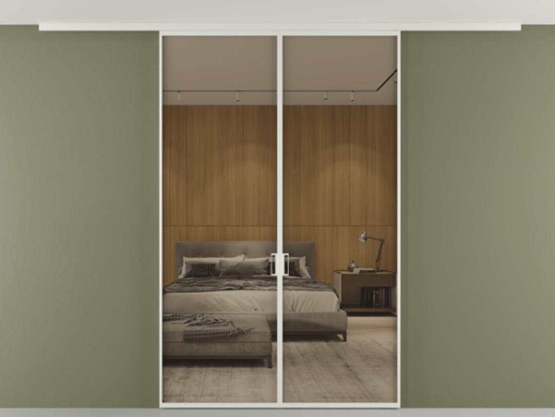 Перегородка Formato вдоль стены на потолок двустворчатая #VENDORCODE# #FURNISH# #GLASS# Цена #PRICE# #CURRENCY# | Volhovec
