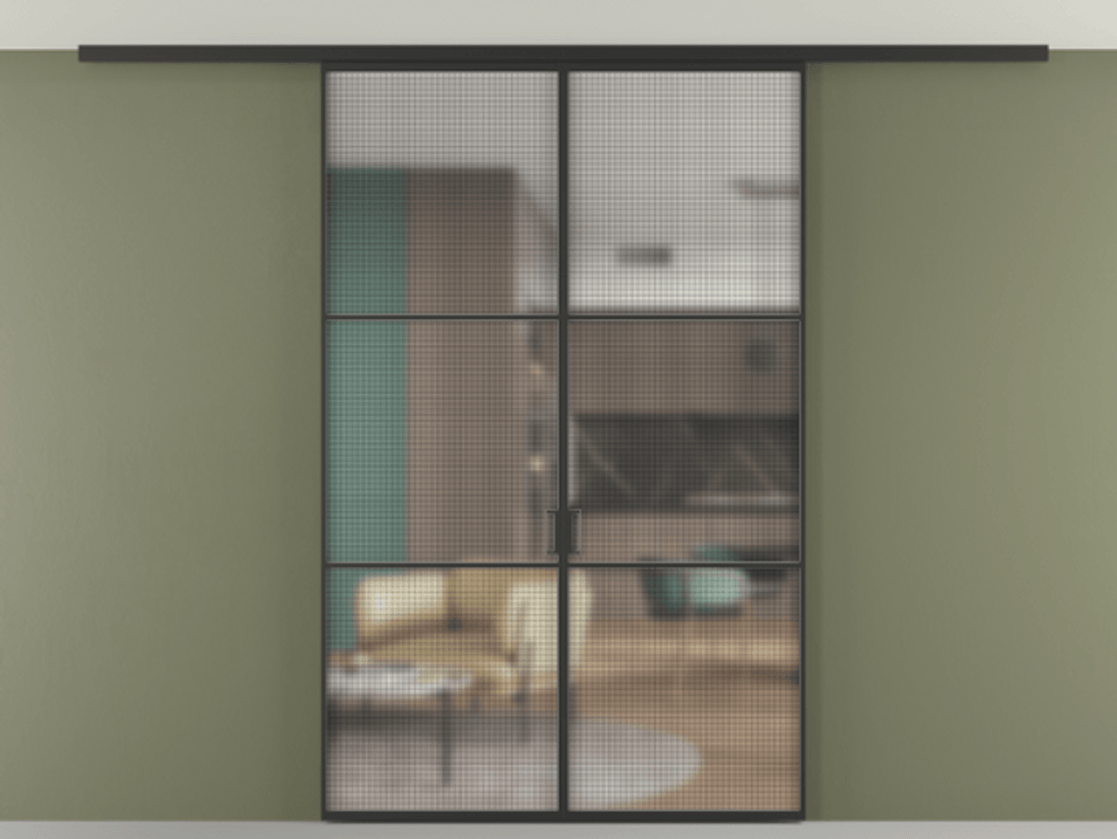 Перегородка Formato вдоль стены на потолок двустворчатая #VENDORCODE# #FURNISH# #GLASS# Цена #PRICE# #CURRENCY# | Volhovec