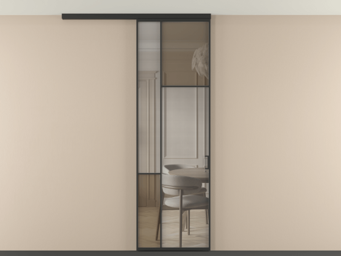 Перегородка Mosaic вдоль стены на потолок одностворчатая #VENDORCODE# #FURNISH# #GLASS# Цена #PRICE# #CURRENCY# | Volhovec