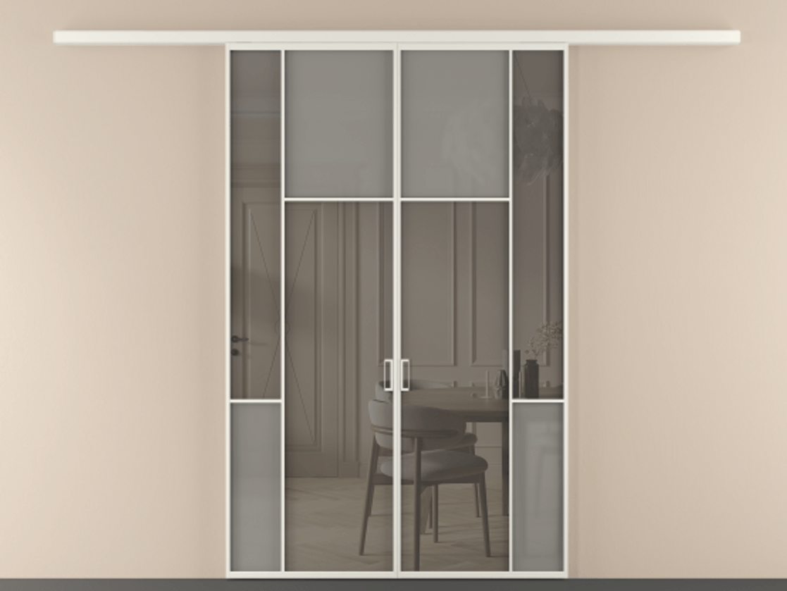 Перегородка Mosaic вдоль стены двустворчатая #VENDORCODE# #FURNISH# #GLASS# Цена #PRICE# #CURRENCY# | Volhovec