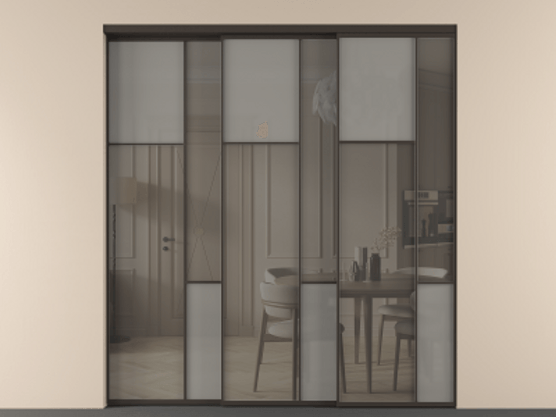 Перегородка Mosaic внутри проёма телескопик синхро 2 АЛПР 041.10 Алюминий антрацит Сатинированное серое стекло, триплекс, 6 мм + Прозрачное серое стекло, триплекс. Цена 2729310 ₸ . Фабрика дверей Волховец 8 (800) 551 43 19 Перегородка Mosaic внутри проёма телескопик синхро 2 АЛПР 041.10 Алюминий антрацит Сатинированное серое стекло, триплекс, 6 мм + Прозрачное серое стекло, триплекс Цена 2729310 ₸ | Volhovec