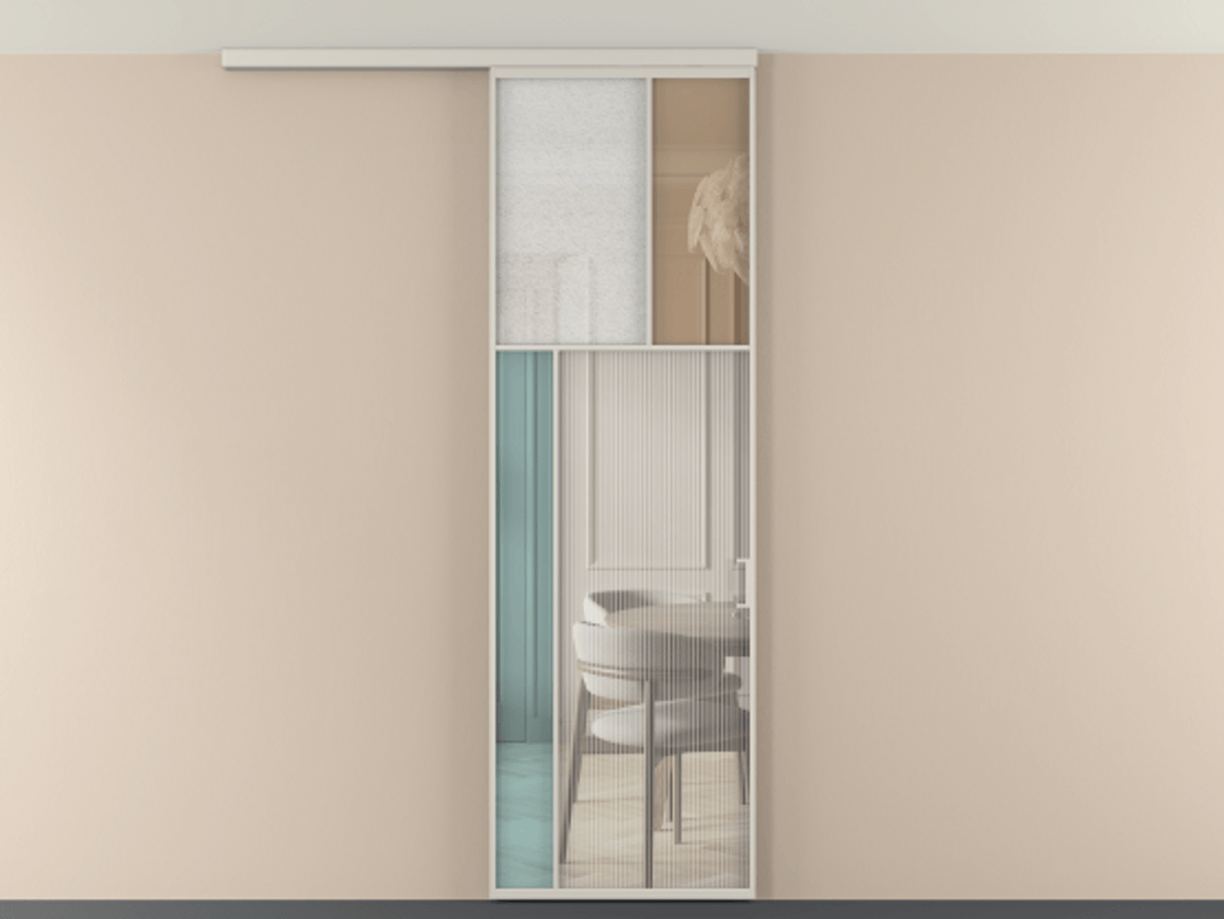 Перегородка Mosaic вдоль стены на потолок одностворчатая #VENDORCODE# #FURNISH# #GLASS# Цена #PRICE# #CURRENCY# | Volhovec
