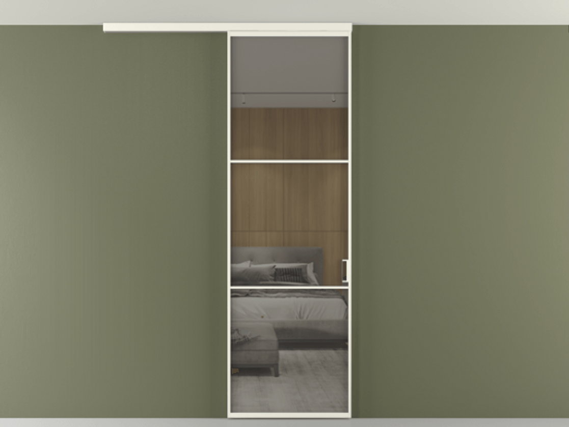 Перегородка Formato вдоль стены на потолок одностворчатая #VENDORCODE# #FURNISH# #GLASS# Цена #PRICE# #CURRENCY# | Volhovec